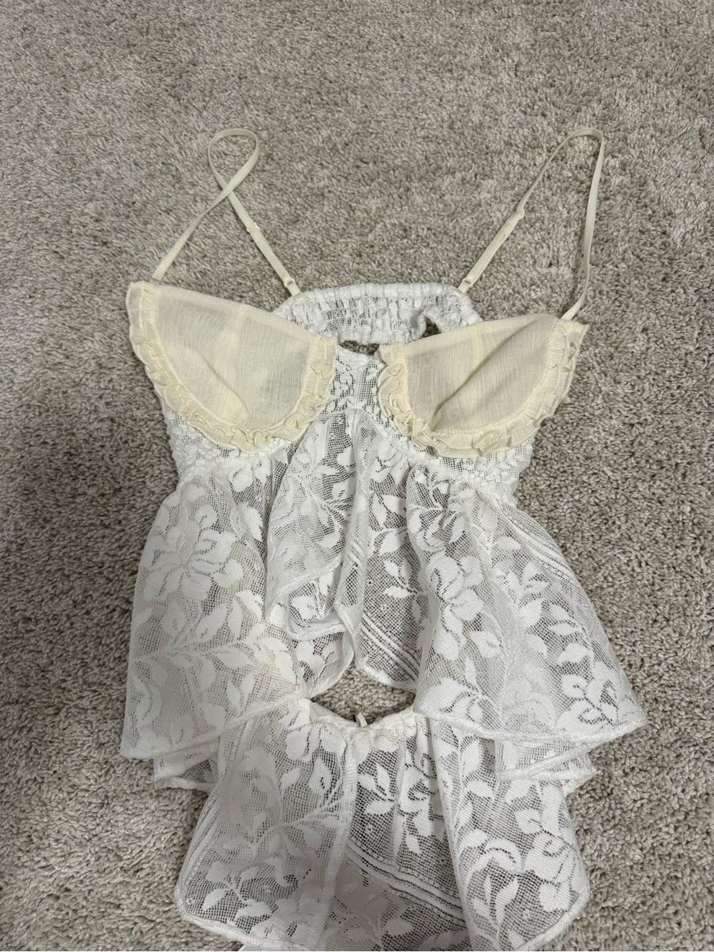Lace Ruffle Babydoll Top